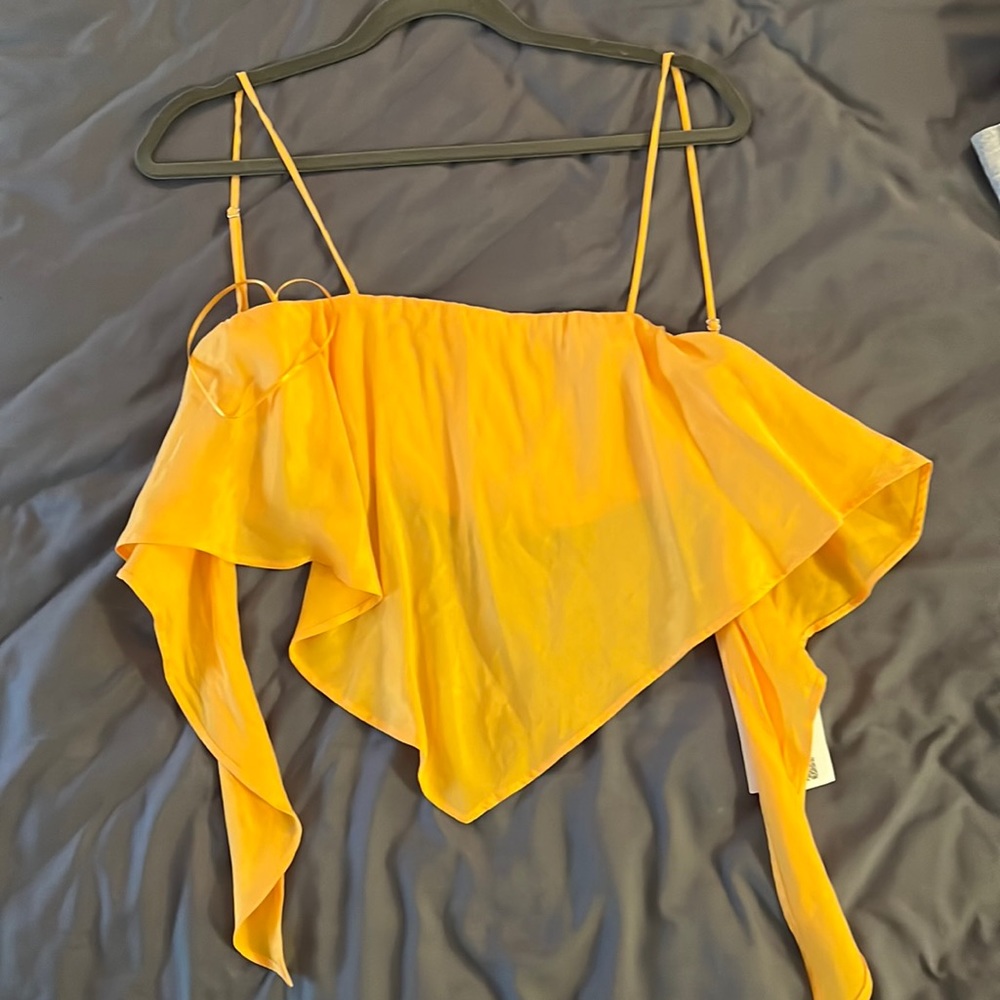 Orange Tie back Top